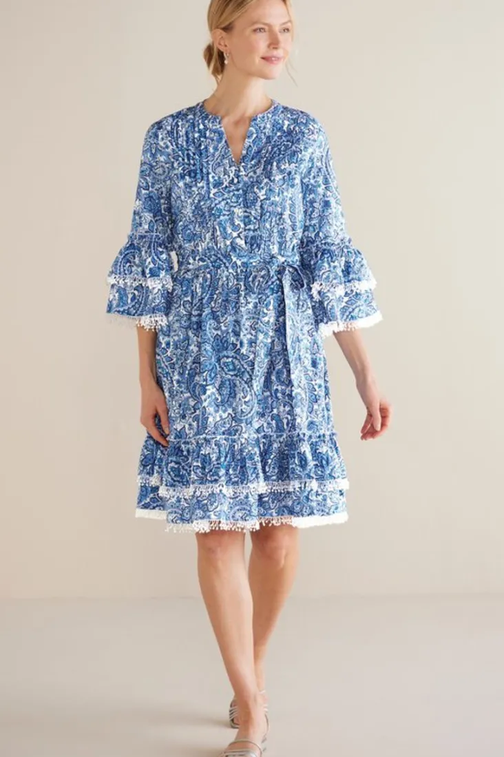 Cheap Soft Surroundings Adeline Short Dress SpringPaisleyChambray