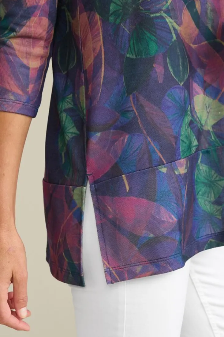 alila__sleeve_tunic_6.webp New Soft Surroundings Alila 3/4 Sleeve Tunic WarmIrisMulti