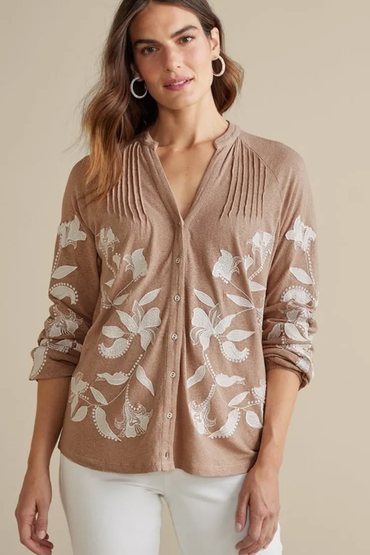 alva_embroidered_knit_top_2.webp Online Soft Surroundings Alva Embroidered Knit Top Beige