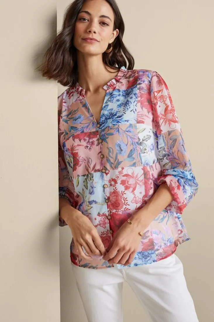 anastasia_shirt_5.webp Flash Sale Soft Surroundings Anastasia Shirt ChrysanthemumFloral