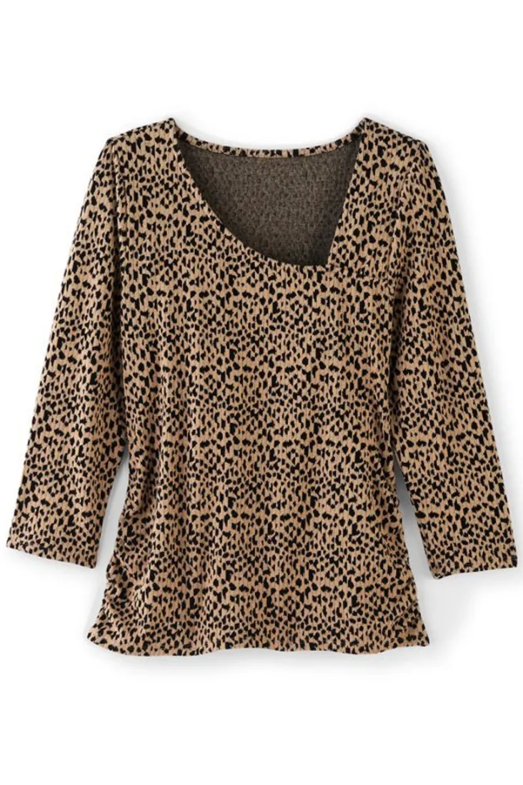 Best Soft Surroundings Anesha Top Leopard