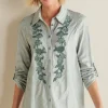 Discount Soft Surroundings Anisa Tunic GreenMilieuStripe