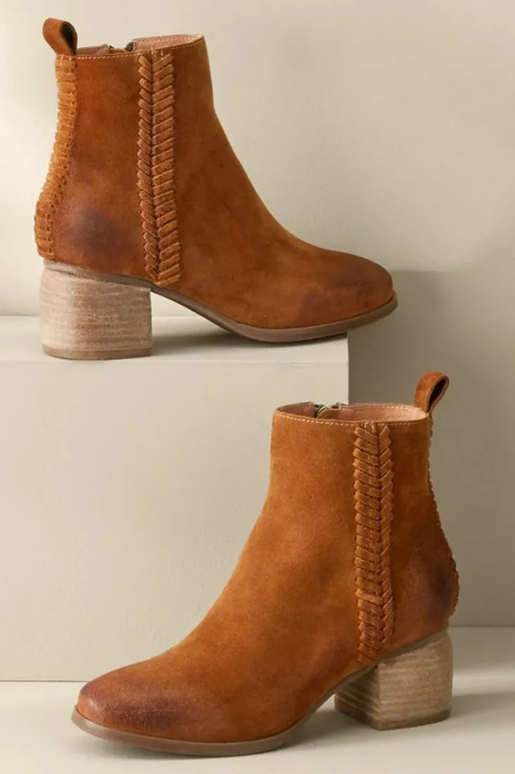 Best Sale Soft Surroundings Antelope Nila Braid Bootie Cognac