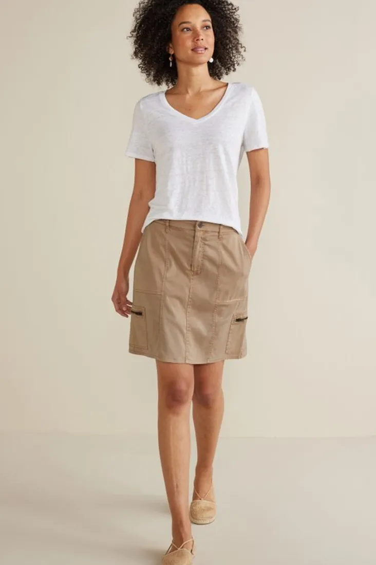 Outlet Soft Surroundings Antigua Utility Skort Sesame
