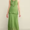 Store Soft Surroundings April Crochet Sweater Skirt PiquantGreen