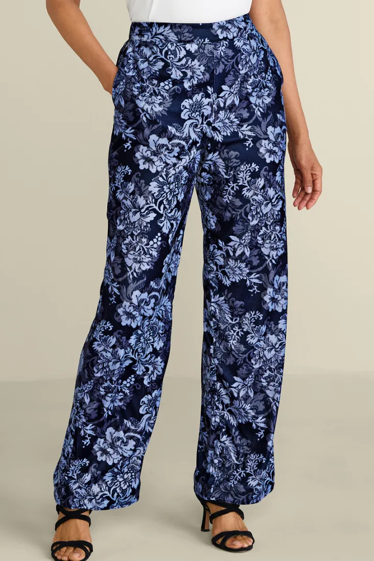 Hot Soft Surroundings Aria Velvet Wide Leg Pants