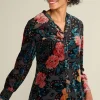 Hot Soft Surroundings Autumn Velvet Tunic BlackMulti