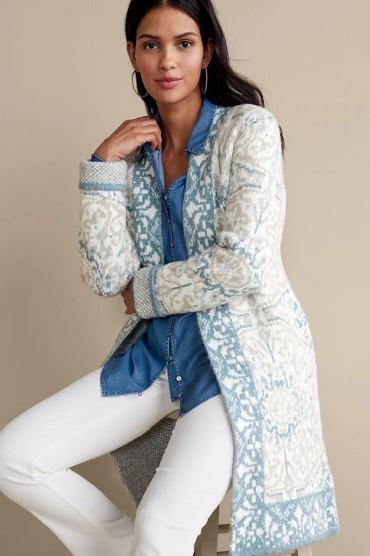 Shop Soft Surroundings Barra Cardigan MedallionMulti