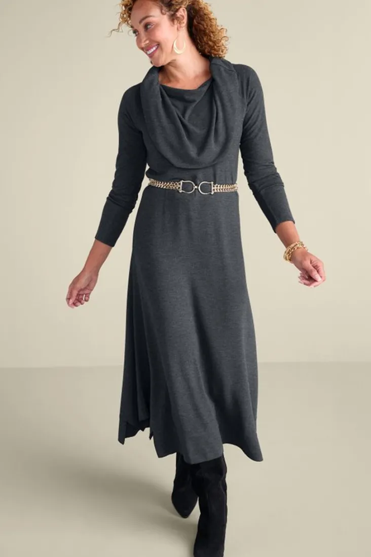 bcall_knit_midi_dress_4.webp Shop Soft Surroundings B'call Knit Midi Dress CharcoalHeather