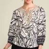 New Soft Surroundings Bellamy Top PaoloPalm/OsascoBorder