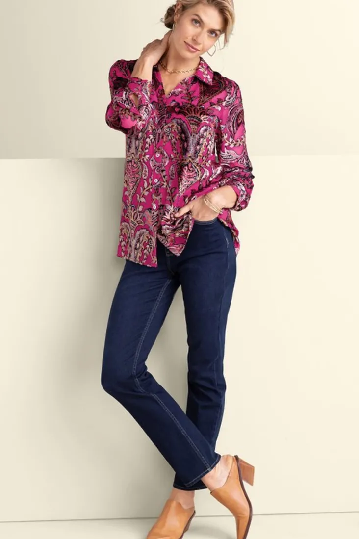 bellarosa_velvet_tunic_2.webp Discount Soft Surroundings Bellarosa Velvet Tunic PinkScarfBurnout