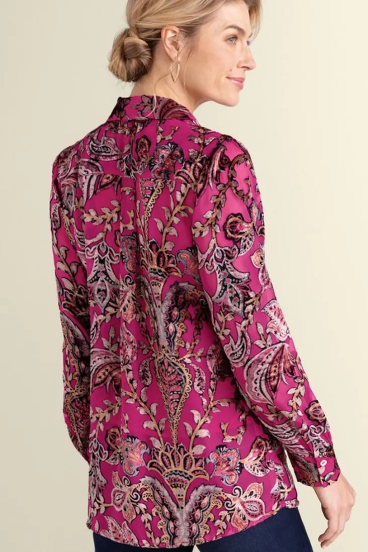 bellarosa_velvet_tunic_3.webp Discount Soft Surroundings Bellarosa Velvet Tunic PinkScarfBurnout