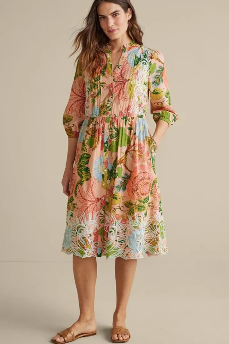 bellicia_embroidered_midi_dress_0.webp Online Soft Surroundings Bellicia Embroidered Midi Dress MultiFloral