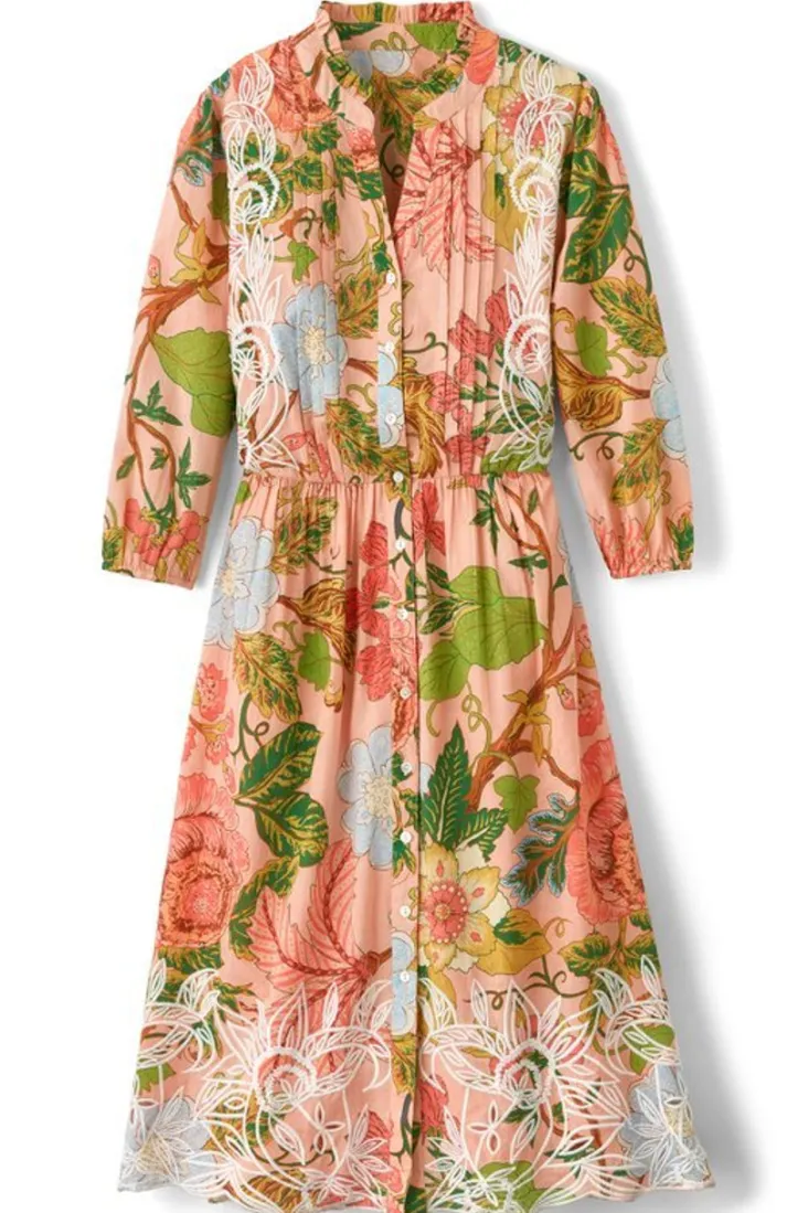 bellicia_embroidered_midi_dress_1.webp Online Soft Surroundings Bellicia Embroidered Midi Dress MultiFloral