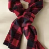 New Soft Surroundings Bera Plaid Scarf RioRedBuffaloCheck