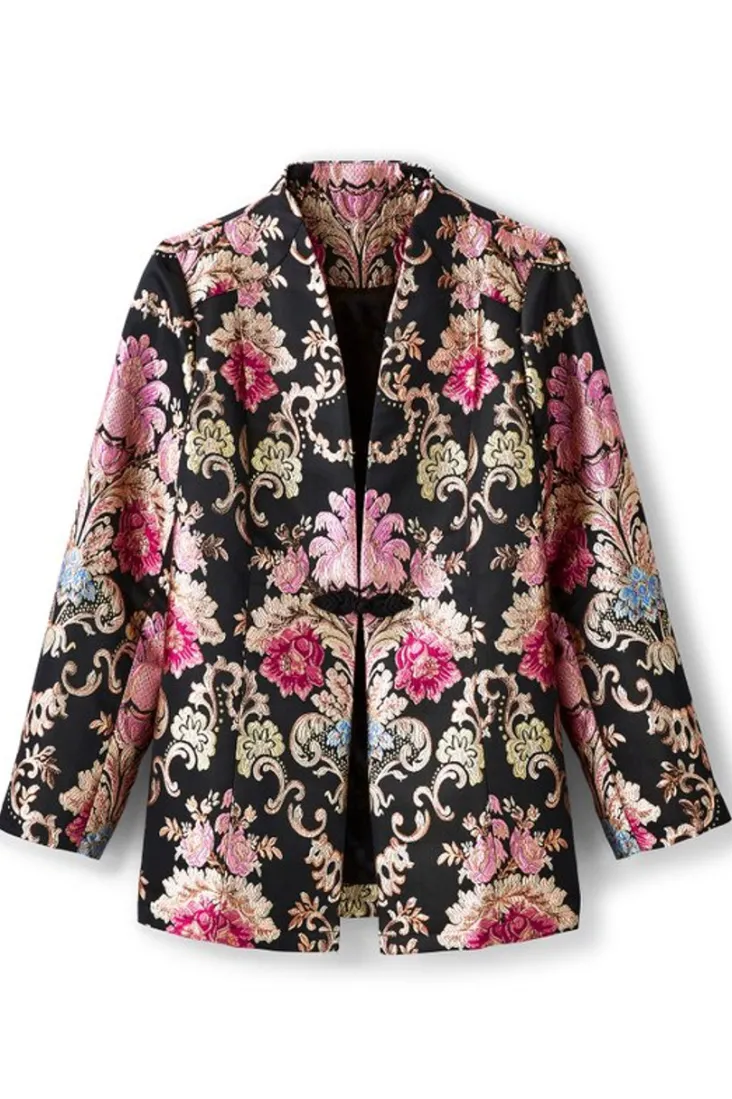 Fashion Soft Surroundings Branca Jacquard Jacket RoseBaroqueJacquard