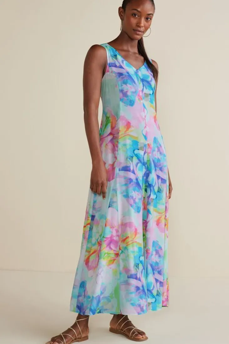 Cheap Soft Surroundings Brenda Maxi Dress PainterlyMultiFloral