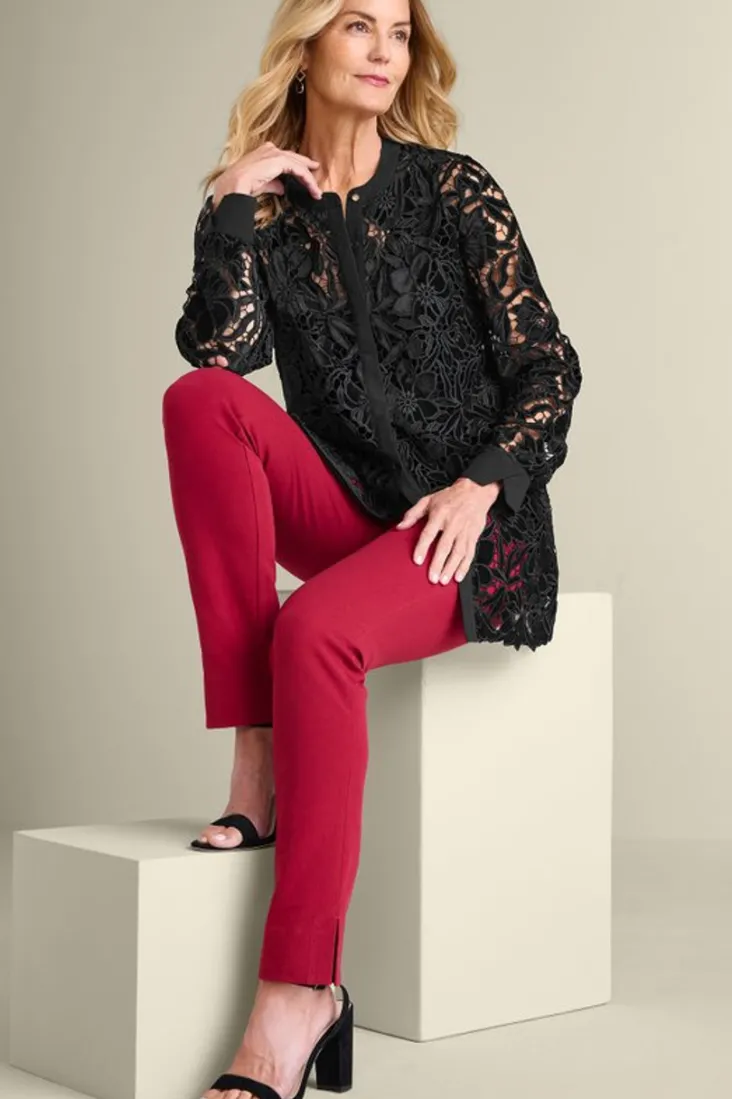 candace_velvet_lace_tunic_2.webp Clearance Soft Surroundings Candace Velvet Lace Tunic Black