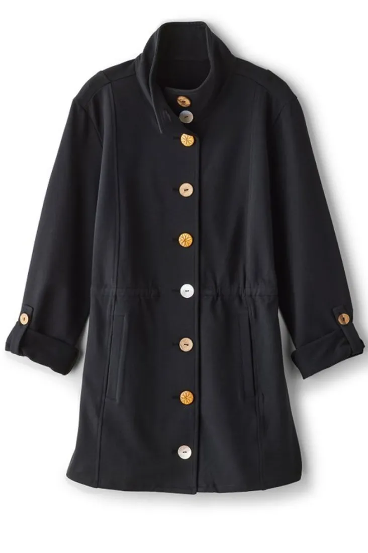 Shop Soft Surroundings Caprice French Terry Jacket Black