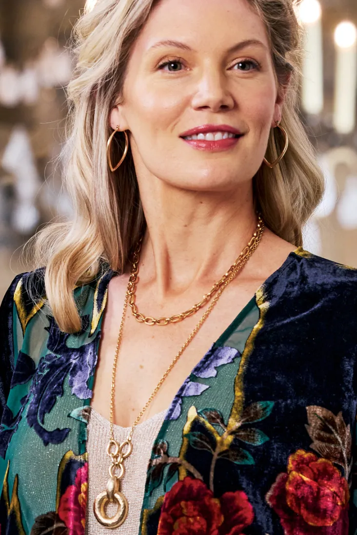 Fashion Soft Surroundings Cara Necklace Set Gold
