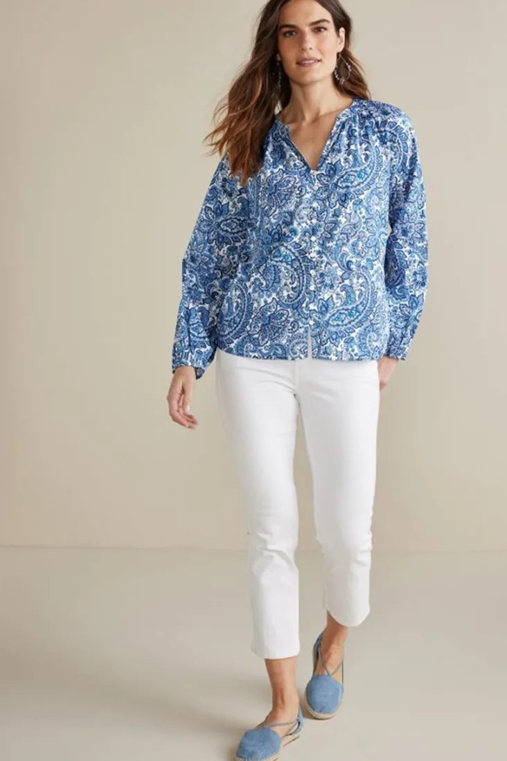 celia_top_2.webp Outlet Soft Surroundings Celia Top SpringPaisleyChambray