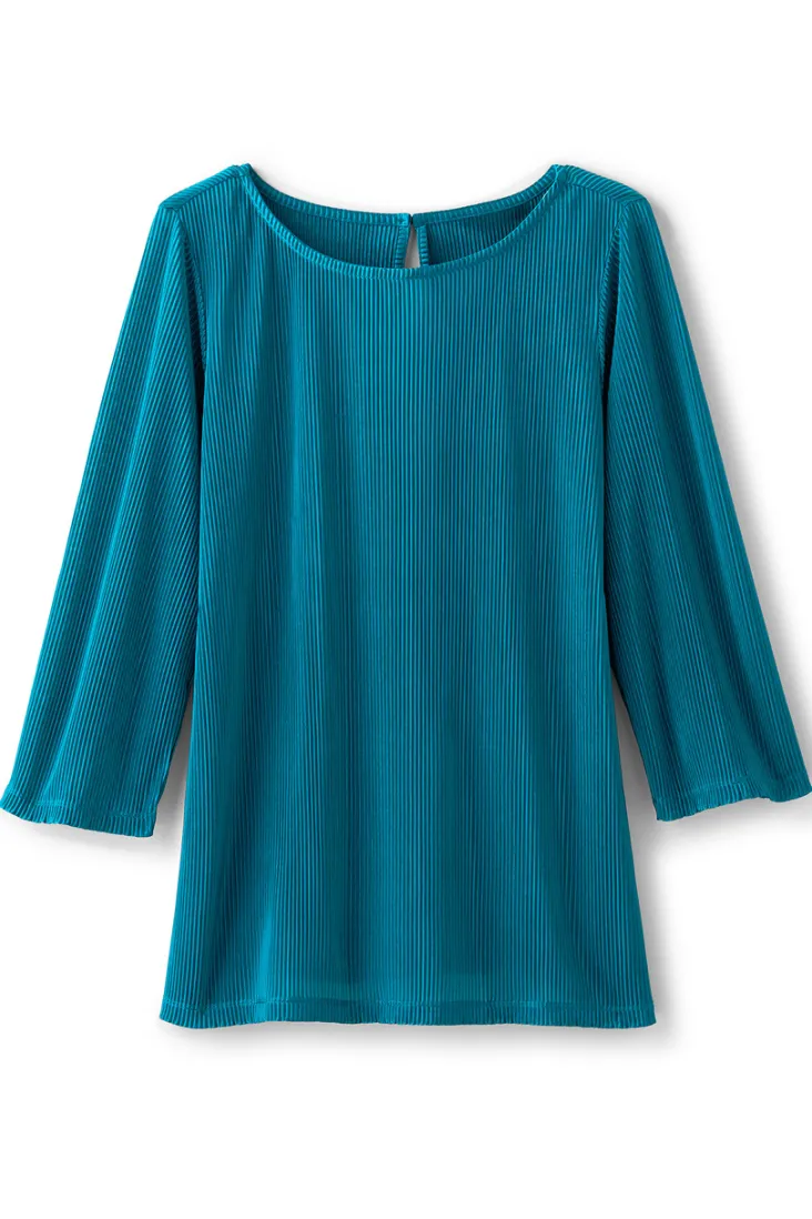 Cheap Soft Surroundings Cella Plisse Tunic DeepLagoon