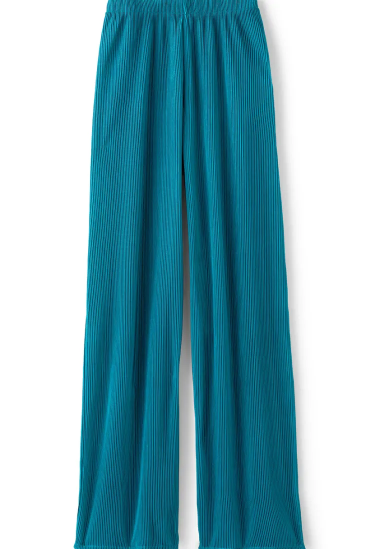 Online Soft Surroundings Cella Plisse Wide Leg Pants DeepLagoon