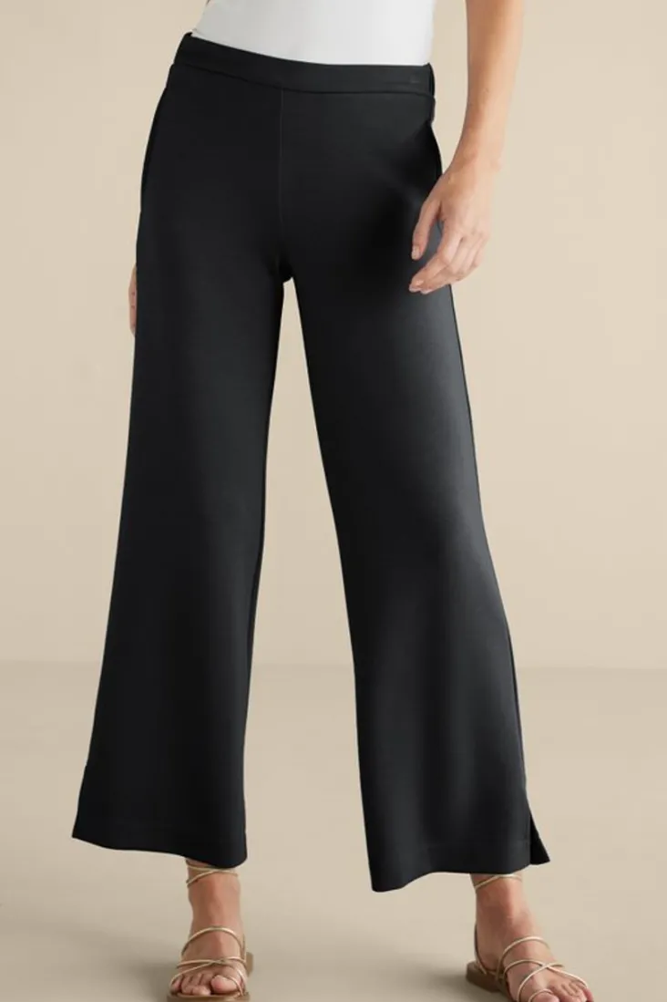 New Soft Surroundings Ceri Knit Wide-Leg Pants