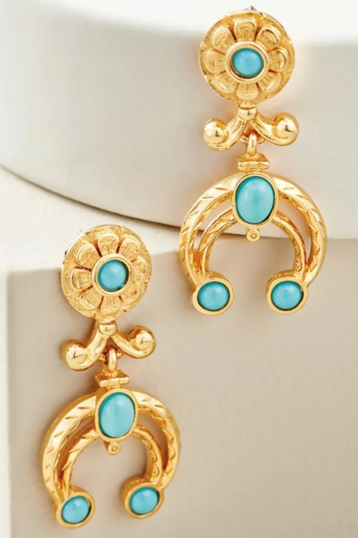 Hot Soft Surroundings Dakota Drop Earrings Turquoise