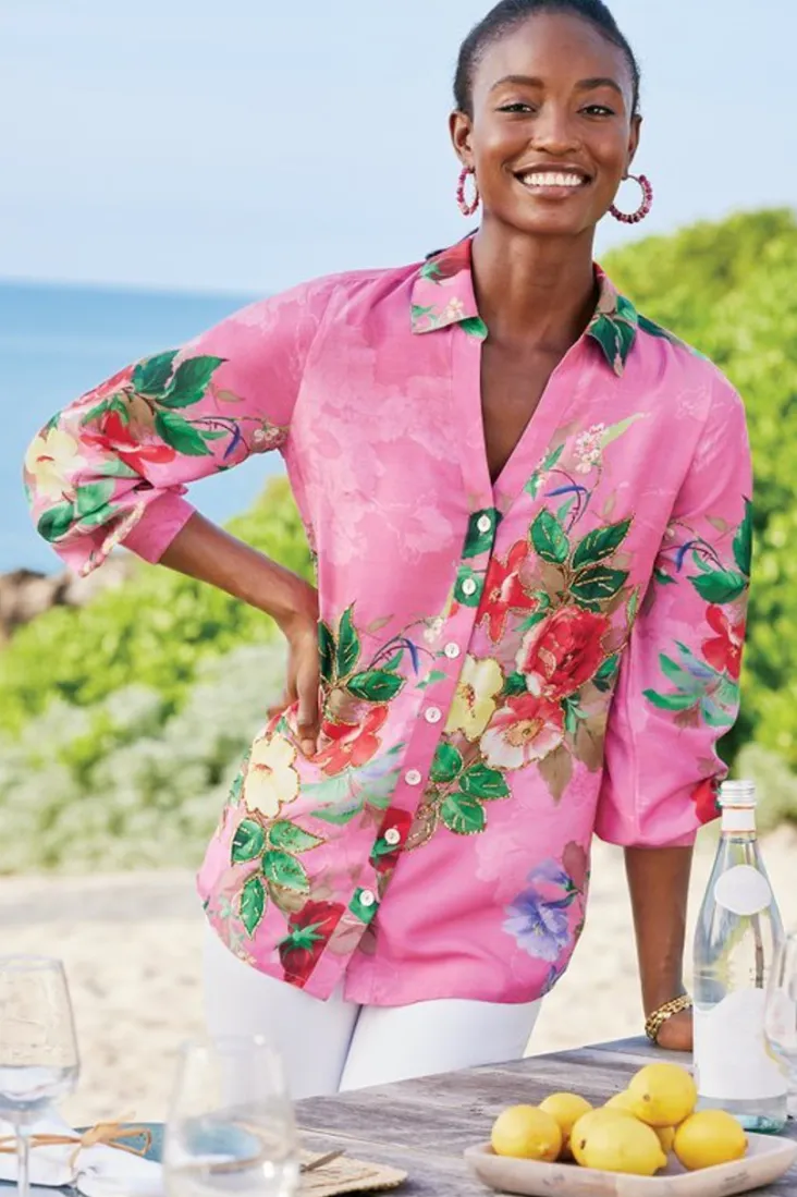 danica_embellished_shirt_5.webp Hot Soft Surroundings Danica Embellished Shirt Red/PinkFloral