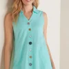 Discount Soft Surroundings Danielle Button Tank