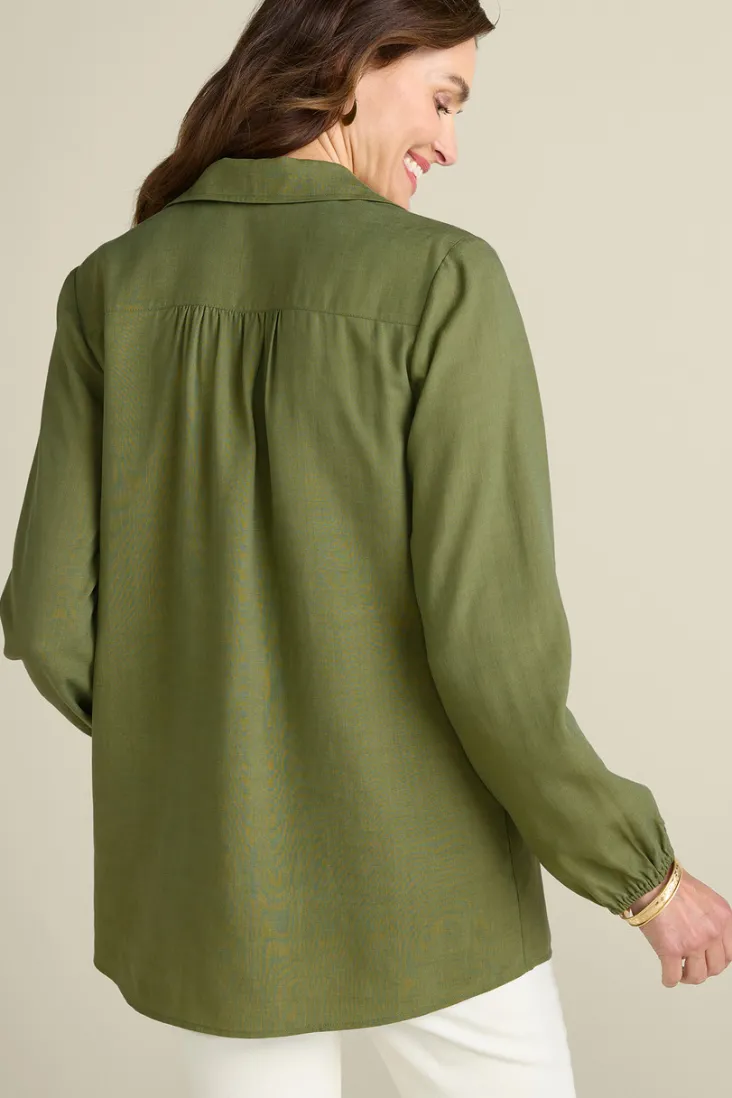 delaine_tencel_tunic_3.webp Cheap Soft Surroundings Delaine Tencel™ Tunic LodenGreen