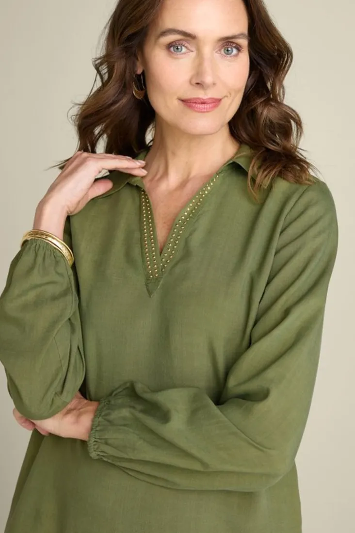 delaine_tencel_tunic_5.webp Cheap Soft Surroundings Delaine Tencel™ Tunic LodenGreen