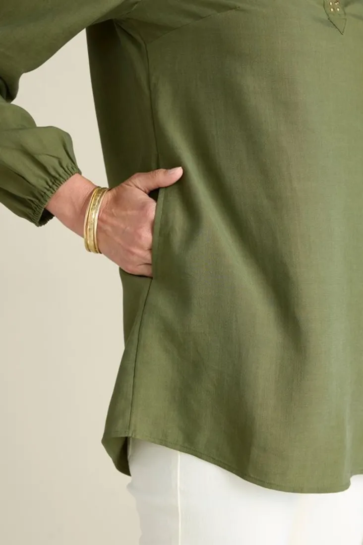 delaine_tencel_tunic_6.webp Cheap Soft Surroundings Delaine Tencel™ Tunic LodenGreen