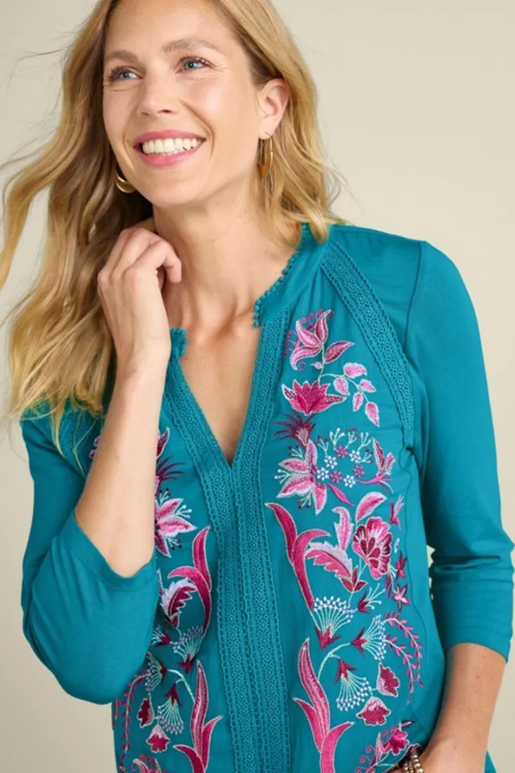 Outlet Soft Surroundings Delsie Embroidered Top