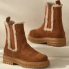 New Soft Surroundings Diba True Temperature Shearling Boots Cognac
