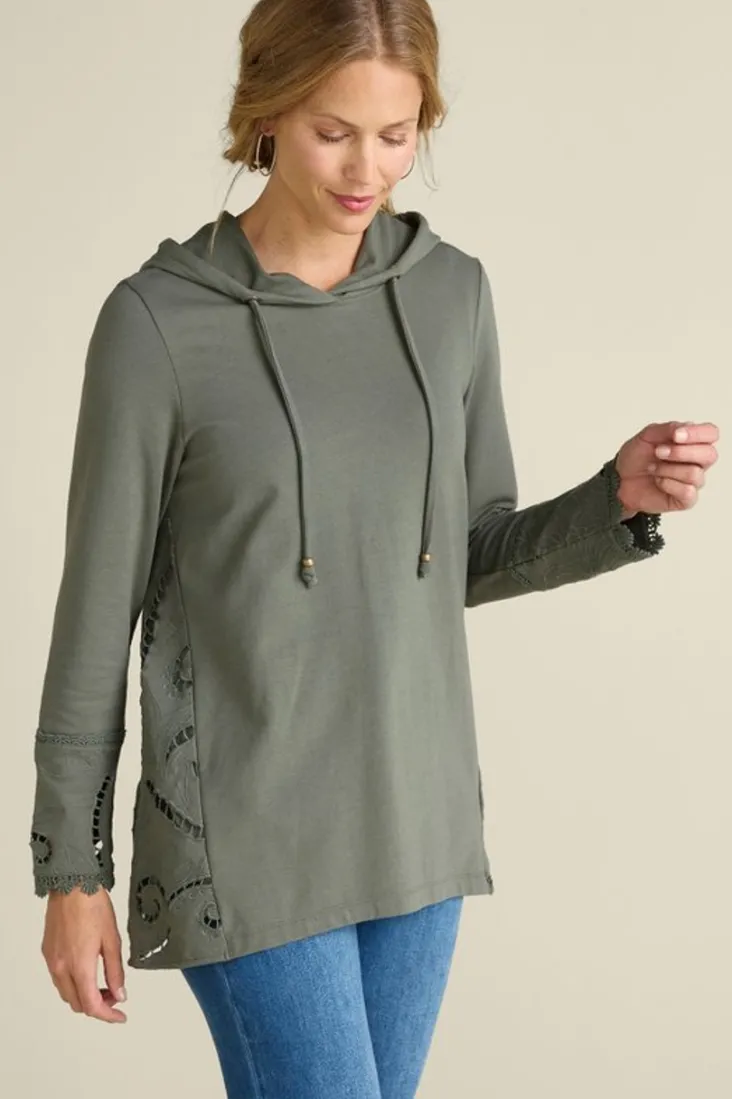 New Soft Surroundings Dionne Top Olive