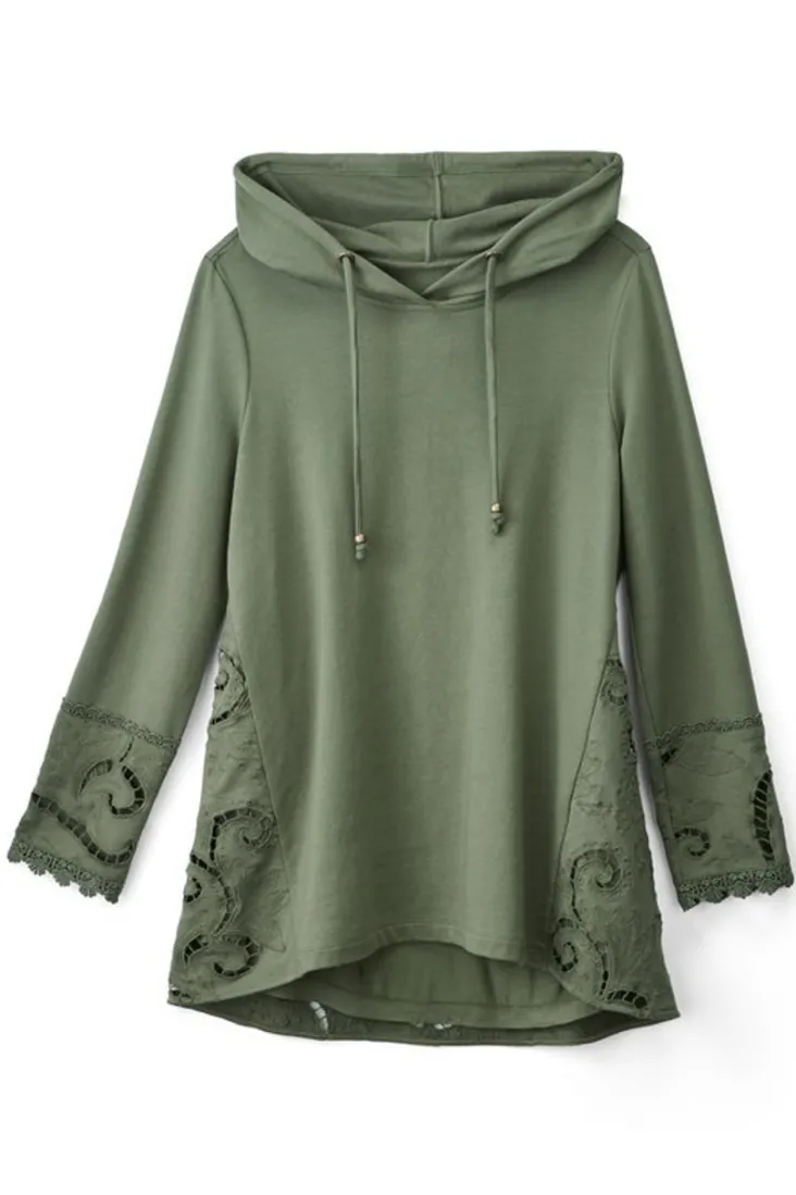 New Soft Surroundings Dionne Top Olive