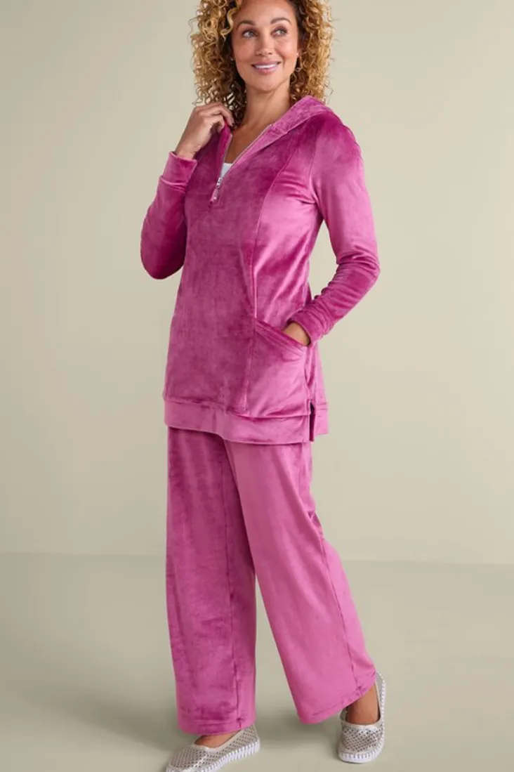 dixie_velour_zip_hoodie_tunic_6.webp Best Sale Soft Surroundings Dixie Velour Zip Hoodie Tunic Boysenberry