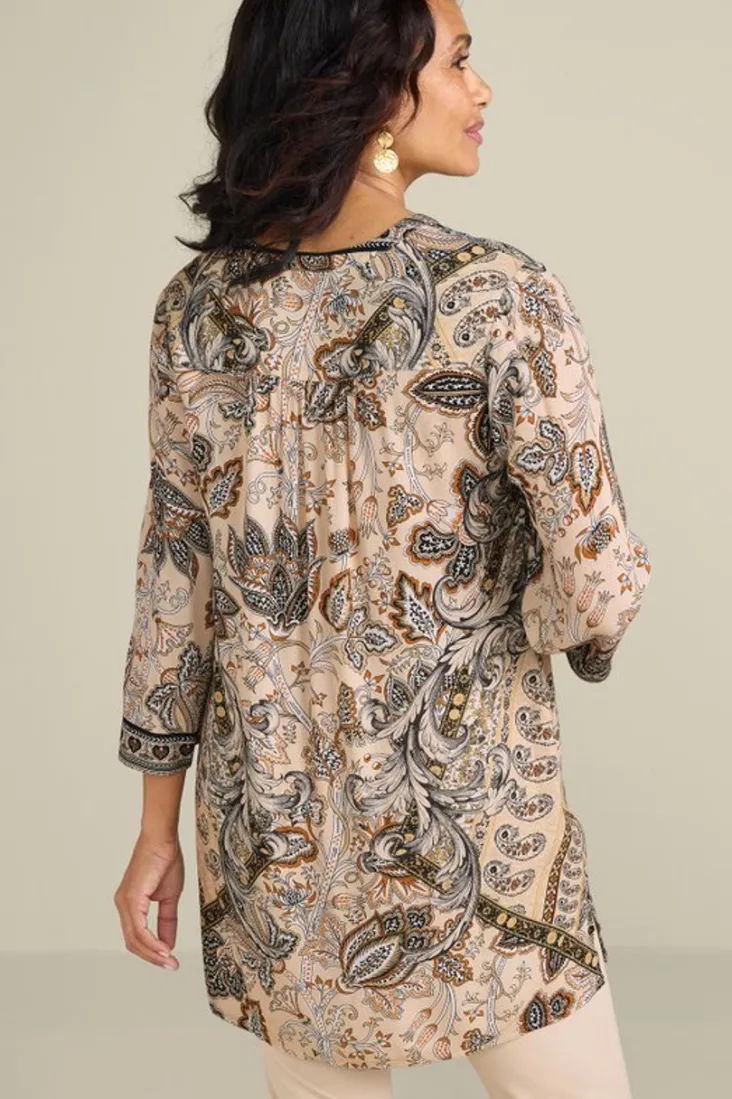 dona__sleeve_tunic_3.webp Store Soft Surroundings Dona 3/4 Sleeve Tunic ScandinavianScarf