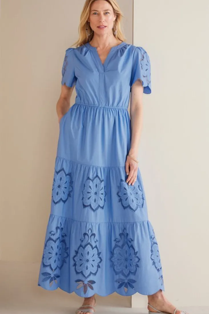 Cheap Soft Surroundings Dorothy Maxi Dress BlueBonnet