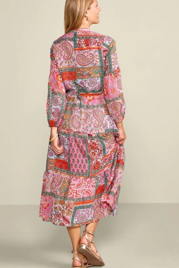 drea_midi_dress_2.webp Discount Soft Surroundings Drea Midi Dress MultiPatchwork