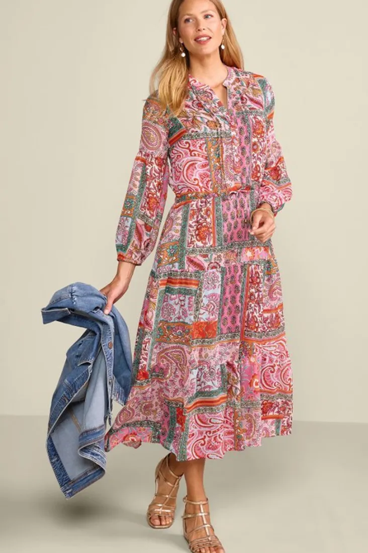 drea_midi_dress_5.webp Discount Soft Surroundings Drea Midi Dress MultiPatchwork