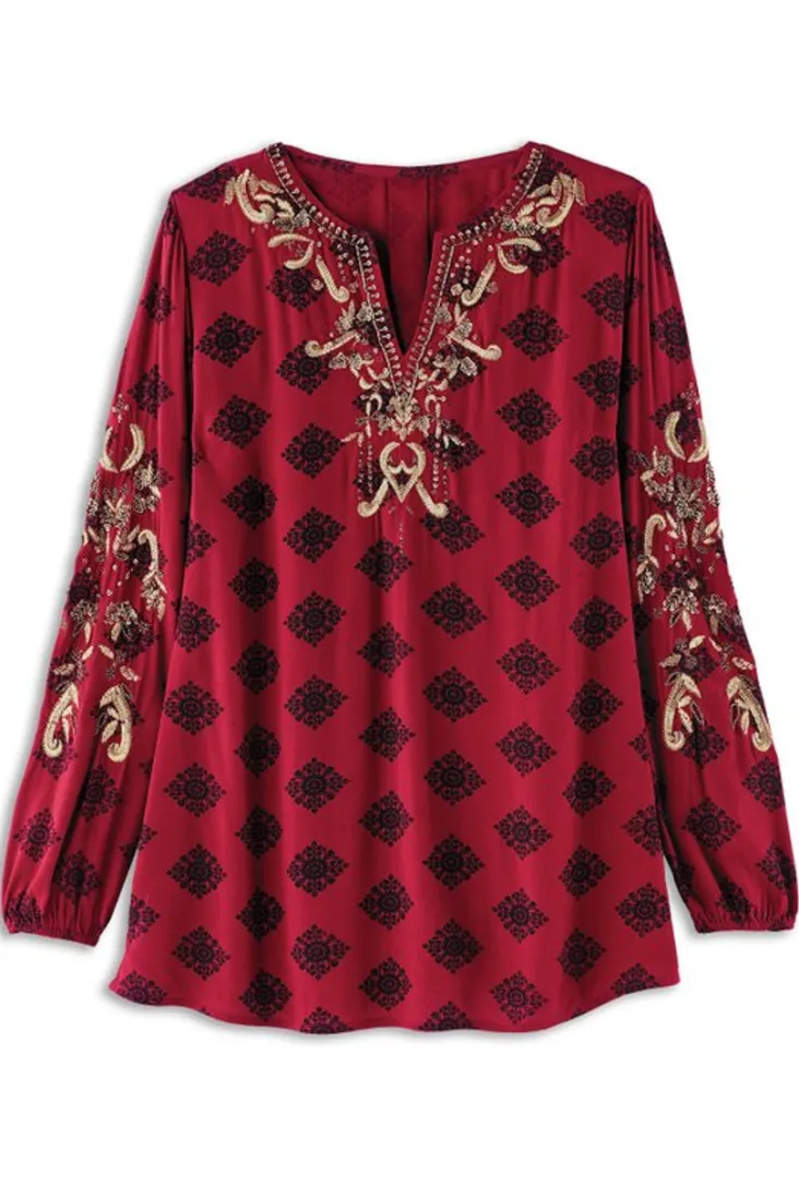 Best Soft Surroundings Eboni Embellished Tunic DitsyFoulard