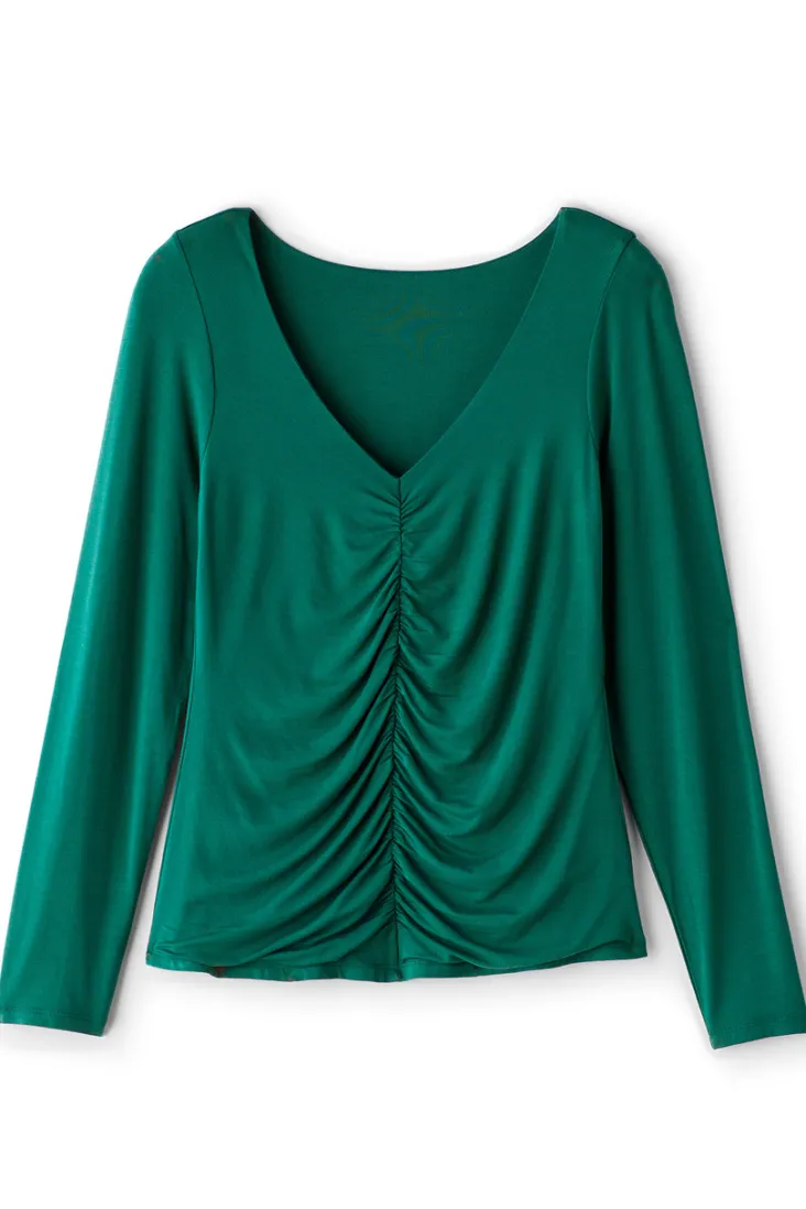 Flash Sale Soft Surroundings Edeliz Long Sleeve Tee Evergreen