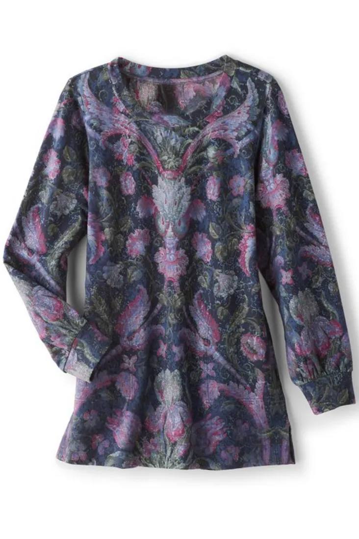 Sale Soft Surroundings Edith French Terry Tunic