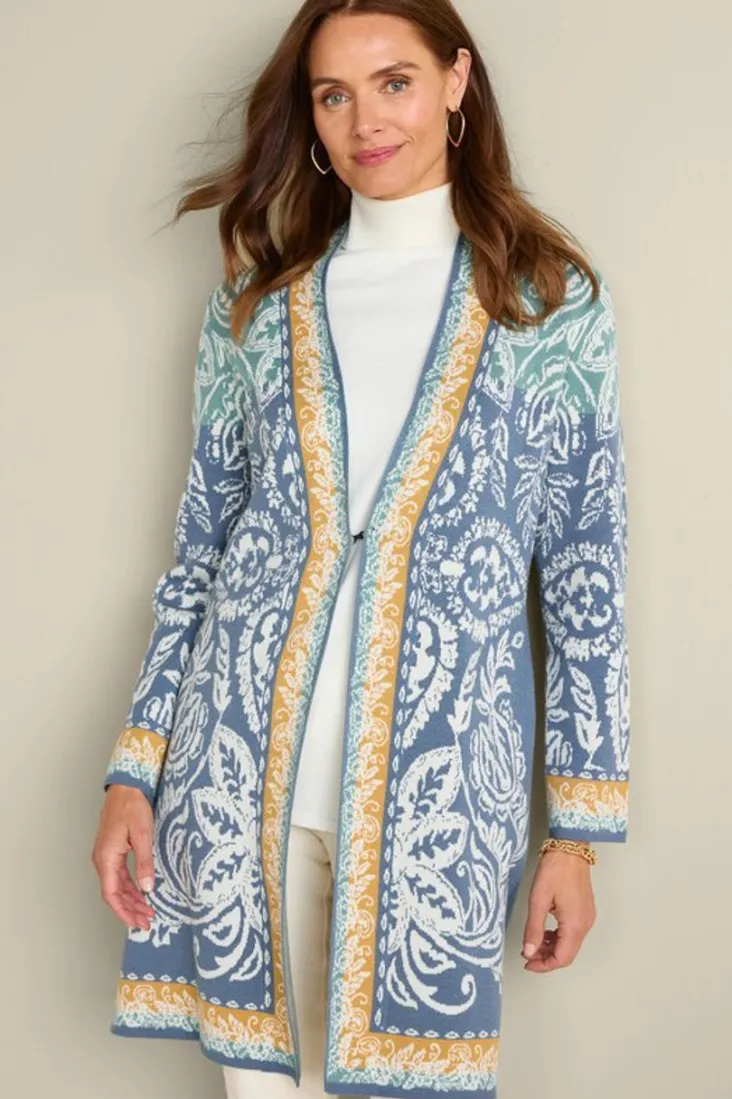 Hot Soft Surroundings Ezer Jacquard Duster WeekendScarf