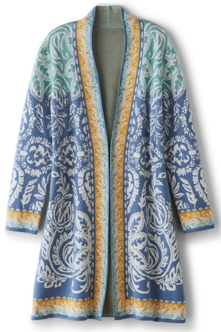 Hot Soft Surroundings Ezer Jacquard Duster WeekendScarf