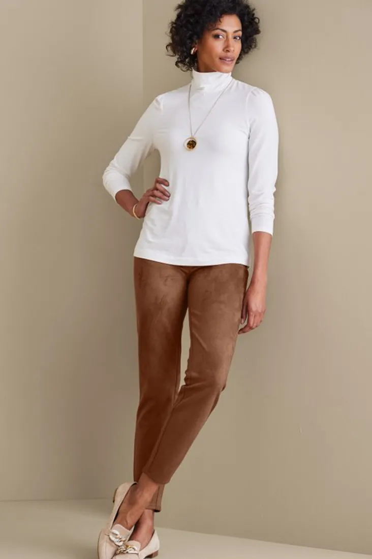 faux_suede_pullon_leggings_2.webp Best Sale Soft Surroundings Faux Suede Pull-On Leggings