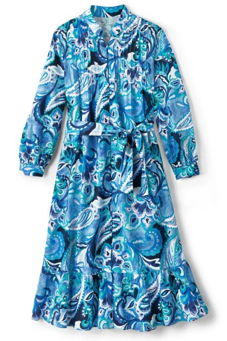 Flash Sale Soft Surroundings Feyre Short Dress IslandSunPaisleyBlue